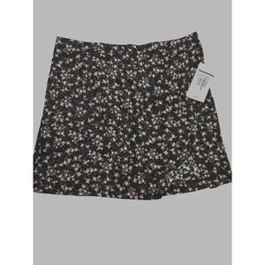 Stitch & Pine - NEW - Floral -  Boho - Black & Floral Short Skirt - Rayon - NWT